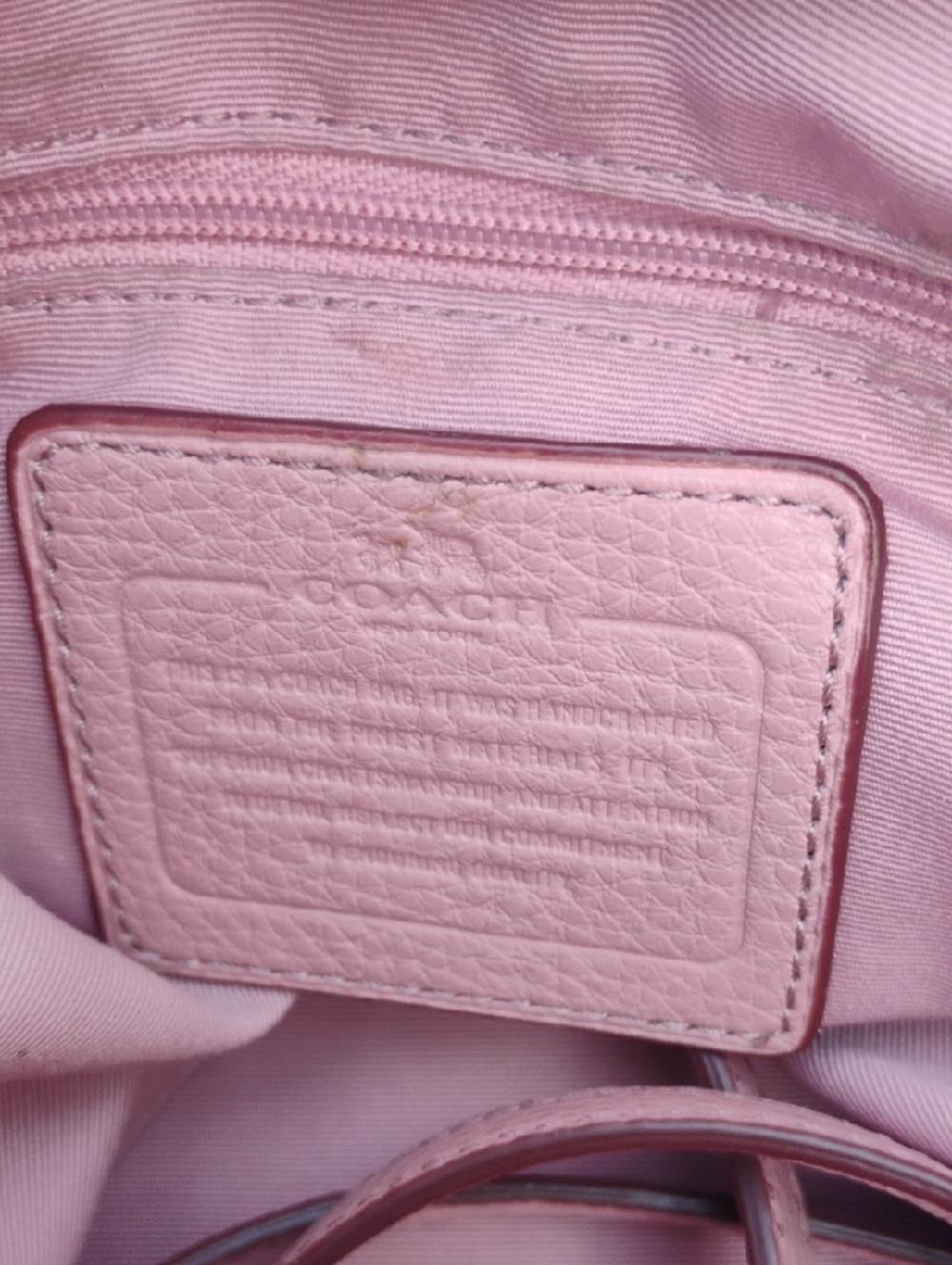 Coach Kelsey Pink Pebbled Leather Satchel Tote #F34494 - Picture 7 of 10